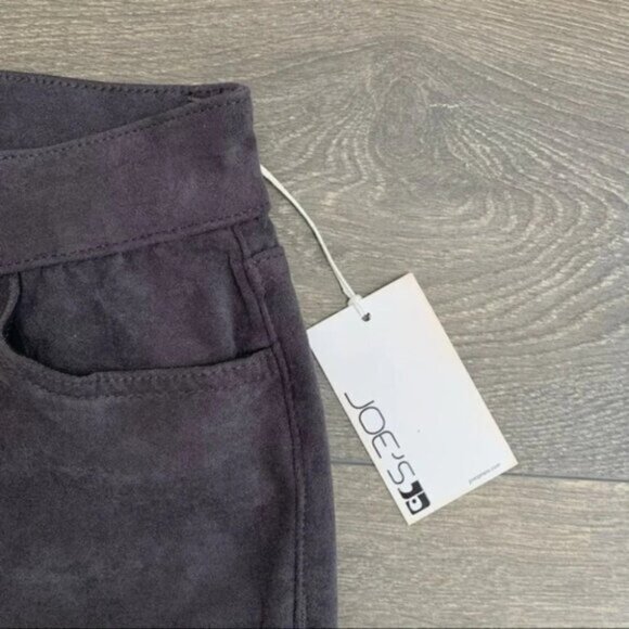 Anthropologie Joe’s Jeans Suede Pants Flawless Icon Skinny straight Ankle Gray - Picture 10 of 12